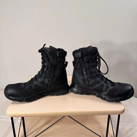 REEBOK DAUNTLESS ULTRA-LIGHT 8&quot; Side-Zip Black Tactical Boots