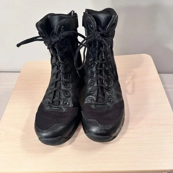 REEBOK DAUNTLESS ULTRA-LIGHT 8&quot; Side-Zip Black Tactical Boots