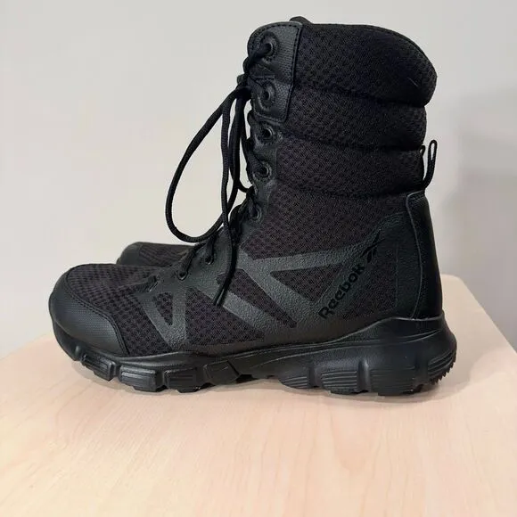 REEBOK DAUNTLESS ULTRA-LIGHT 8&quot; Side-Zip Black Tactical Boots