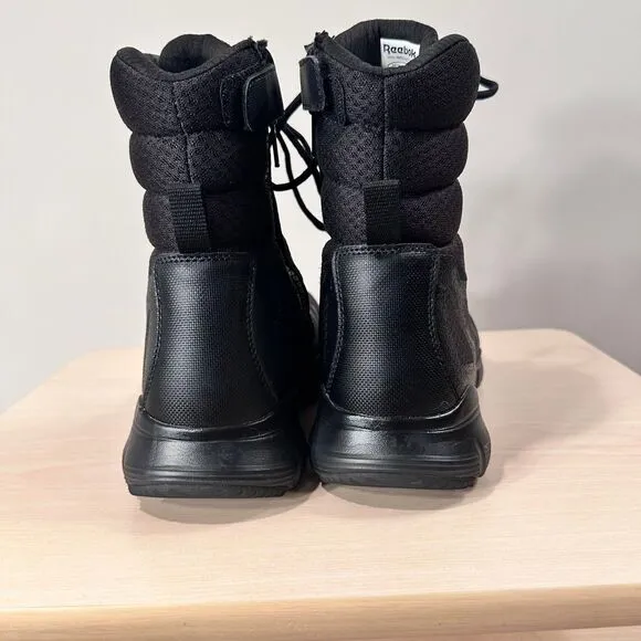 REEBOK DAUNTLESS ULTRA-LIGHT 8&quot; Side-Zip Black Tactical Boots