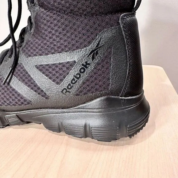 REEBOK DAUNTLESS ULTRA-LIGHT 8&quot; Side-Zip Black Tactical Boots