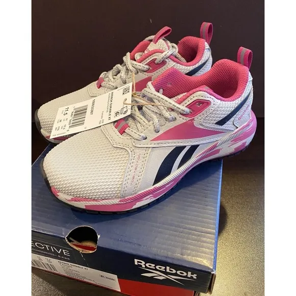 Reebok Durable XT Shoes Preschool Pink Gray Size 11.5 Little Girls Crossfit Shoe