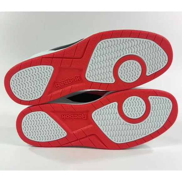 Reebok Galaxy1 White Black Red Mid Basketball Shoes Sneakers AR30109