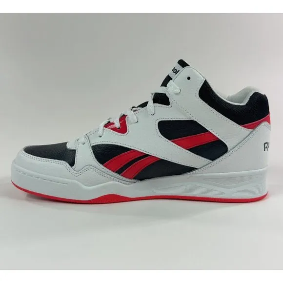 Reebok Galaxy1 White Black Red Mid Basketball Shoes Sneakers AR30109