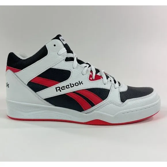 Reebok Galaxy1 White Black Red Mid Basketball Shoes Sneakers AR30109