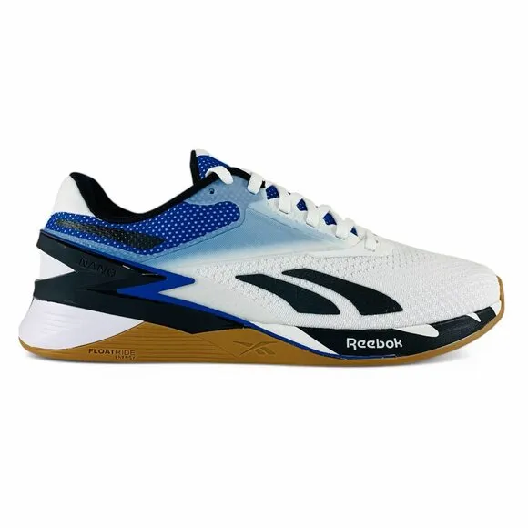 Reebok Nano X3 Mismatched White Red Blue Men's Training Shoes 100073363