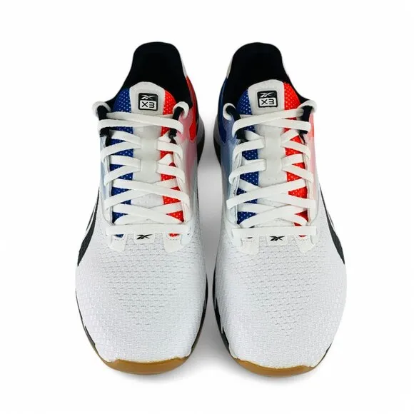 Reebok Nano X3 Mismatched White Red Blue Men's Training Shoes 100073363
