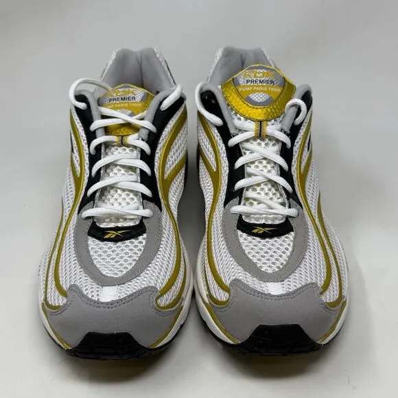 Reebok Premier Pump Paris Mens 12 Gold Black Silver Trainers Running Shoes