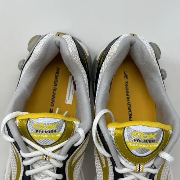 Reebok Premier Pump Paris Mens 12 Gold Black Silver Trainers Running Shoes