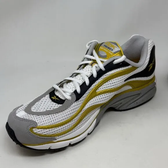 Reebok Premier Pump Paris Mens 12 Gold Black Silver Trainers Running Shoes