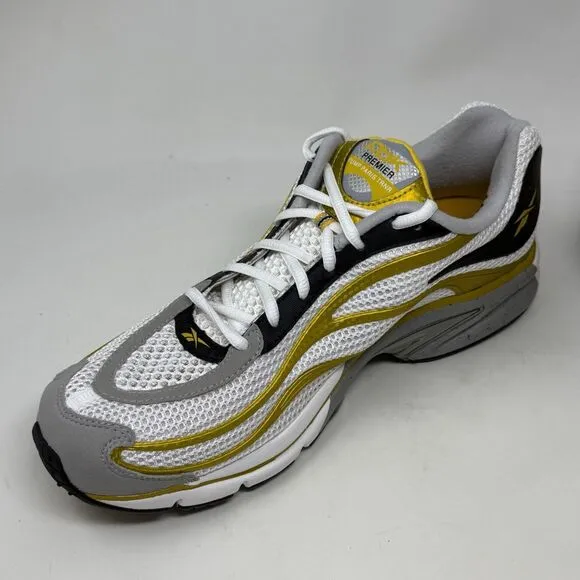 Reebok Premier Pump Paris Mens 12 Gold Black Silver Trainers Running Shoes
