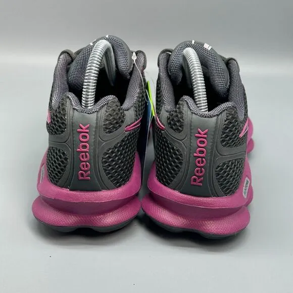 Reebok Runtone Womens 8.5 Black Purple Athletic Sneakers Lace-Up Low Top NWT NEW