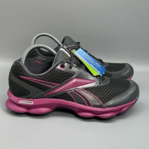 Reebok Runtone Womens 8.5 Black Purple Athletic Sneakers Lace-Up Low Top NWT NEW