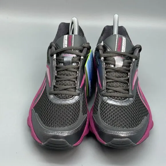 Reebok Runtone Womens 8.5 Black Purple Athletic Sneakers Lace-Up Low Top NWT NEW