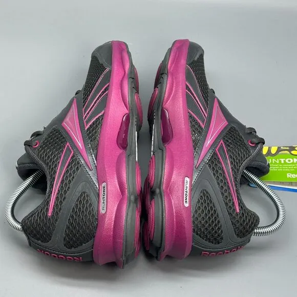 Reebok Runtone Womens 8.5 Black Purple Athletic Sneakers Lace-Up Low Top NWT NEW