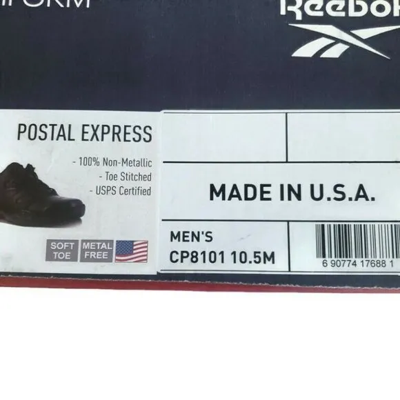 Reebok Work POSTAL EXPRESS CP8101-M Mens Shoe 10.5 M CCA City Carrier Black NIB