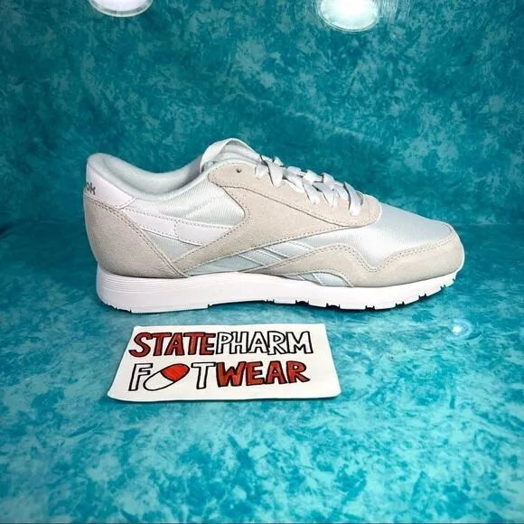 Reebok Classic Nylon White Egret Men’s Low Top Athletic Shoes