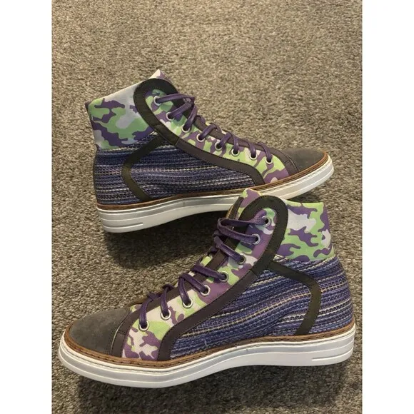 ROBERT GRAHAM Purple Hizza High Top Sneakers Shoes Boots 9.5D