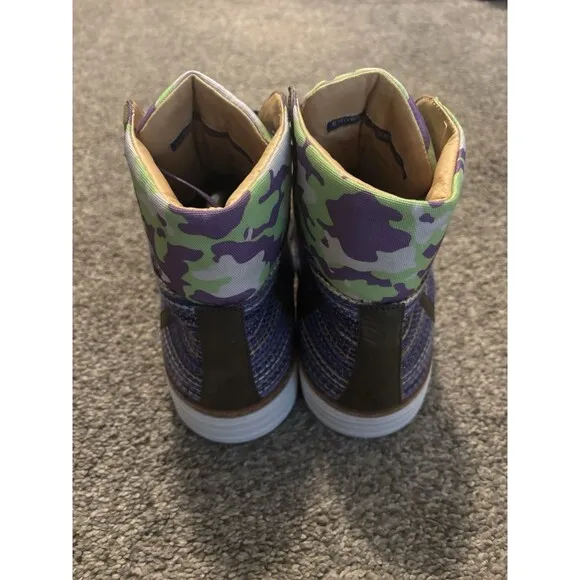 ROBERT GRAHAM Purple Hizza High Top Sneakers Shoes Boots 9.5D