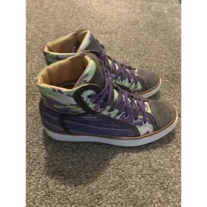 ROBERT GRAHAM Purple Hizza High Top Sneakers Shoes Boots 9.5D