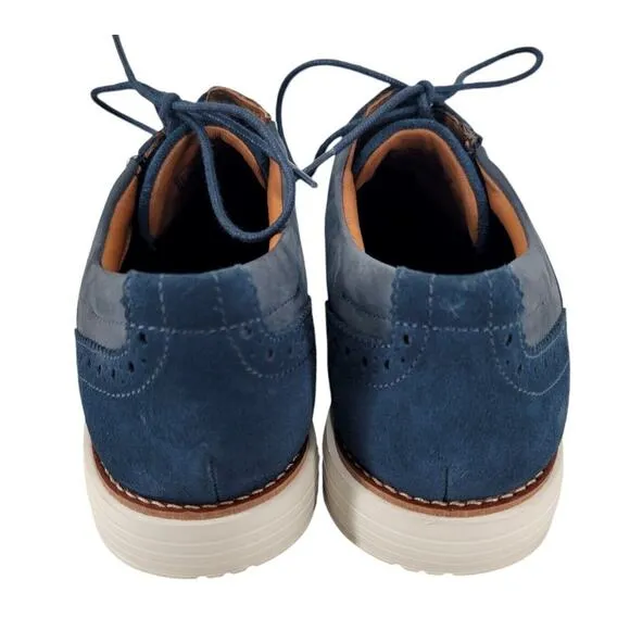 Rockport Hendrik CI2379 Mens Blue Suede Leather Oxfords Wingtip &amp; Brogue Shoes