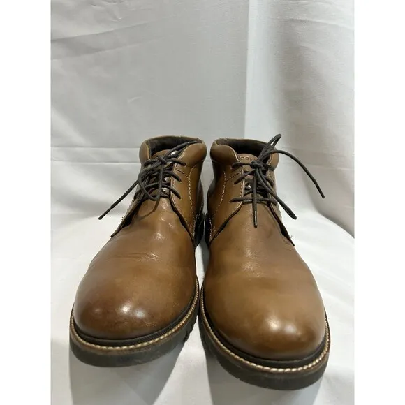 RockPort Leather Shoes Mens 11.5 W Brown TruTech Lightweight Shock Absorbing
