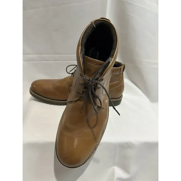 RockPort Leather Shoes Mens 11.5 W Brown TruTech Lightweight Shock Absorbing