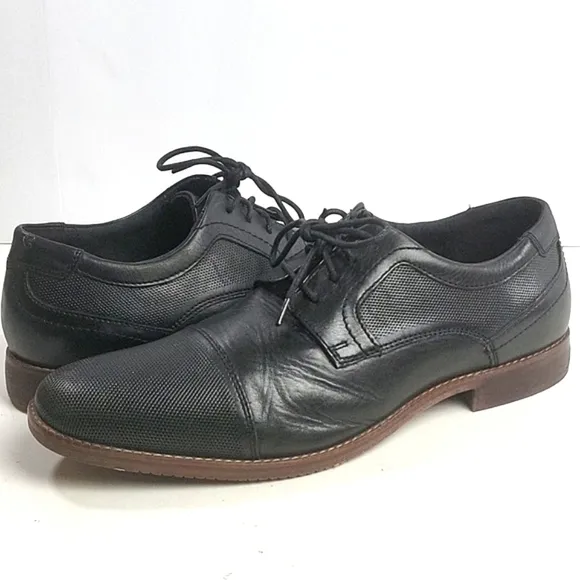 Rockport Leather truTECH Style Purpose Cap Toe Blucher Lace-up Oxford Sh…