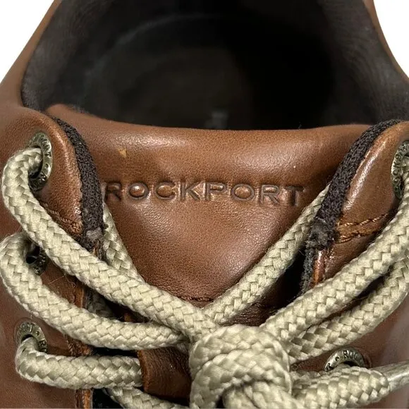 Rockport Men's World Tour Classic Brown Leather Walking Shoes Size 8