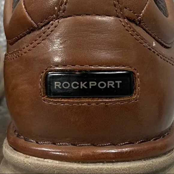 Rockport Men's World Tour Classic Brown Leather Walking Shoes Size 8
