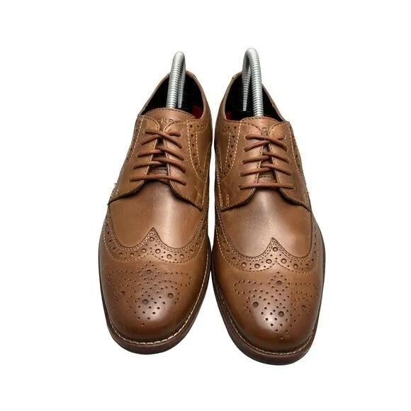 Rockport Tan Stylepurpose Leather Upper Wingtip Derby Dress Shoes Mens 7M