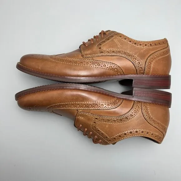 Rockport Tan Stylepurpose Leather Upper Wingtip Derby Dress Shoes Mens 7M