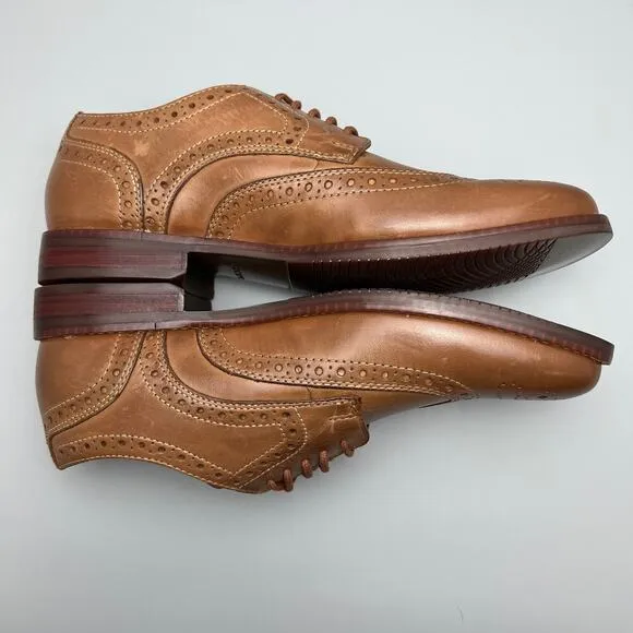 Rockport Tan Stylepurpose Leather Upper Wingtip Derby Dress Shoes Mens 7M