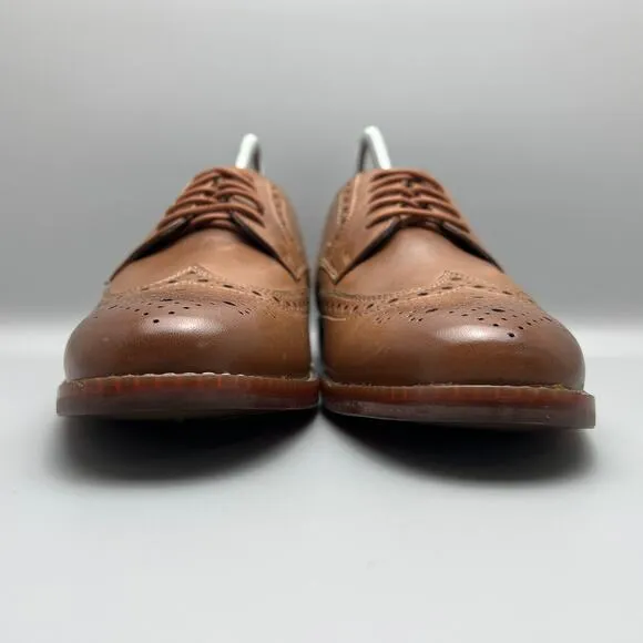 Rockport Tan Stylepurpose Leather Upper Wingtip Derby Dress Shoes Mens 7M