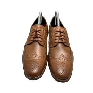 Rockport Tan Stylepurpose Leather Upper Wingtip Derby Dress Shoes Mens 7M