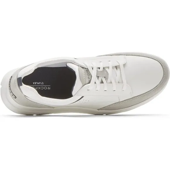 Rockport Truflex &quot;Clayden&quot; lace up sneaker men sz 11.5 white