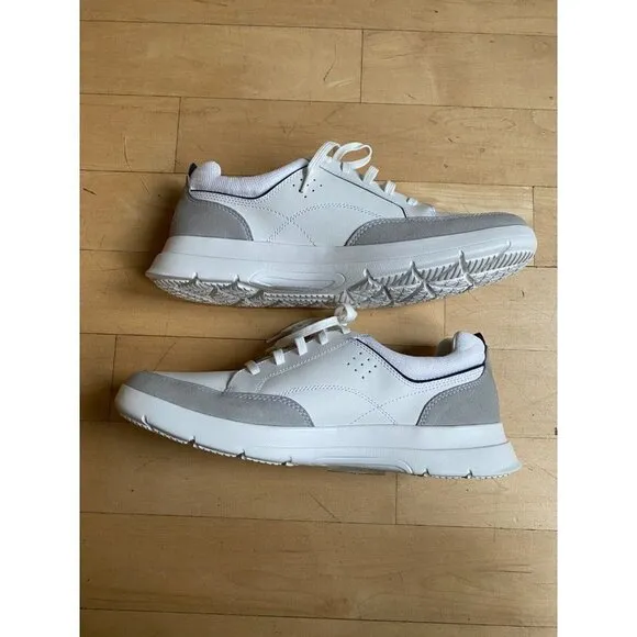 Rockport Truflex &quot;Clayden&quot; lace up sneaker men sz 11.5 white