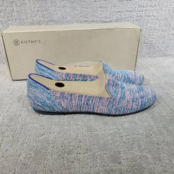 Rothy's The Loafer Turquoise Melange Slip On Shoes Womens Size US 11, 11.5