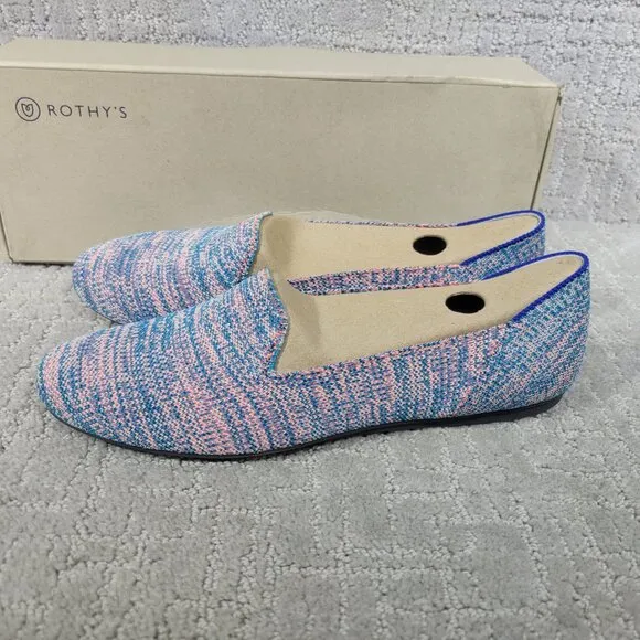 Rothy's The Loafer Turquoise Melange Slip On Shoes Womens Size US 11, 11.5