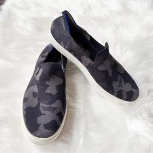 Rothy’s The Original Slip On Sneaker Gray Black Camo Round Toe Size 8