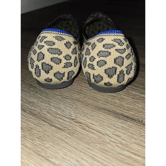 Rothy’s Women’s The Loafer Leopard Tan/Grey Slip On Casual Knit Shoes Size 7