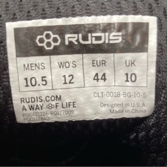 Rudis  Wrestling Shoes Black Gold Men's Size 10.5