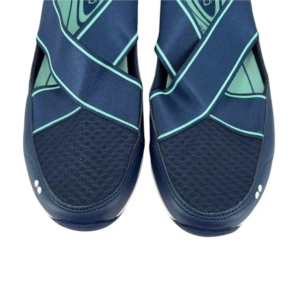 RYKA Blue Klick Criss Cross Strap Slip On Shoes Size 10 W Women's