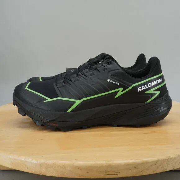 Salomon Thundercross GTX Mens Size 8.5 Shoes Black Green Gore Tex Waterproof NEW
