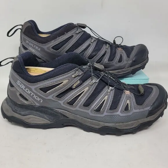 Salomon X Ultra 2 Low GTX Hiking Shoes 379823 Gray Black VG Size 11.5 Gore-Tex