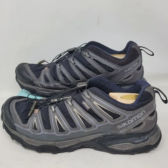 Salomon X Ultra 2 Low GTX Hiking Shoes 379823 Gray Black VG Size 11.5 Gore-Tex