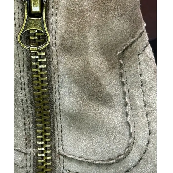 Sam Edelman Louie Fringe Western BOHO Bootie Grey Brown Size 6 M EU 36 PRELOVED