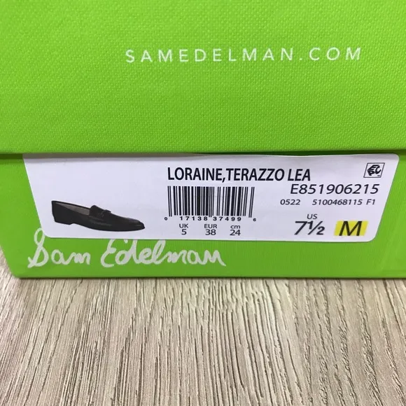 Sam Edelman Women’s  7.5 Loraine Bit Terazzo Brown Elegant Leather Loafers NWT