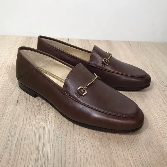 Sam Edelman Women’s  7.5 Loraine Bit Terazzo Brown Elegant Leather Loafers NWT