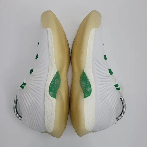 Sample Adidas SM Crazy Exp Low Christmas Mens Shoes White Green AQ0373 US Size 9